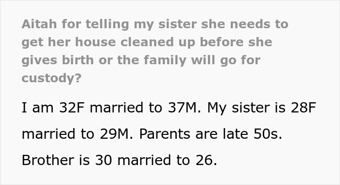 Family Threatens Pregnant Sister With Custody Of The Baby Because Of Her “Zoo-Like”, Filthy Home Family Threatens Pregnant Sister With Custody Of The Baby Because Of Her “Zoo-Like”, Filthy Home