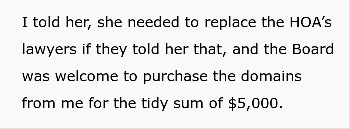 Woman Buys All Domains Of Unit Before Moving Out As Petty Revenge On HOA: &ldquo;Kick Dirt, Or Pay Me&rdquo;