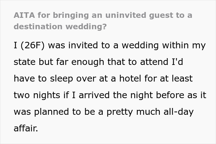 &ldquo;No One Even Knew He Was There&rdquo;: Wedding Guest Brings Her BF To Stay In The Hotel Room, Drama Arises