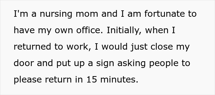 Mom Finds A Way To Keep Coworkers From Disturbing Her While She Pumps, Makes Them Uncomfortable