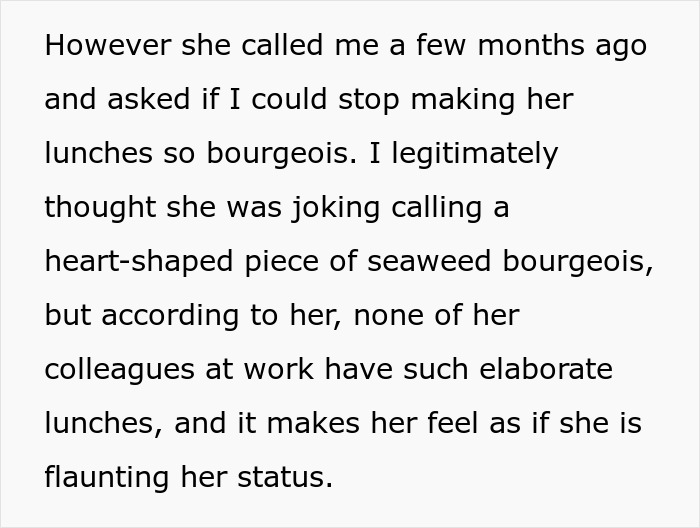 Woman Cooks For Her SIL Every Day, Gets Complaints About The Meals Being Too &ldquo;Bourgeois&rdquo;