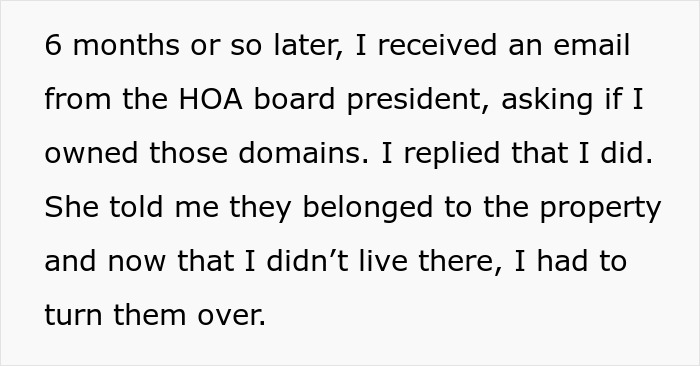 Woman Buys All Domains Of Unit Before Moving Out As Petty Revenge On HOA: &ldquo;Kick Dirt, Or Pay Me&rdquo;