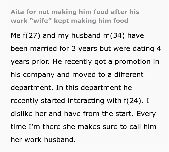 Husband’s “Work Wife” Wins Over His Stomach, So His Actual Wife Stops Making Him Lunches Husband’s “Work Wife” Wins Over His Stomach, So His Actual Wife Stops Making Him Lunches