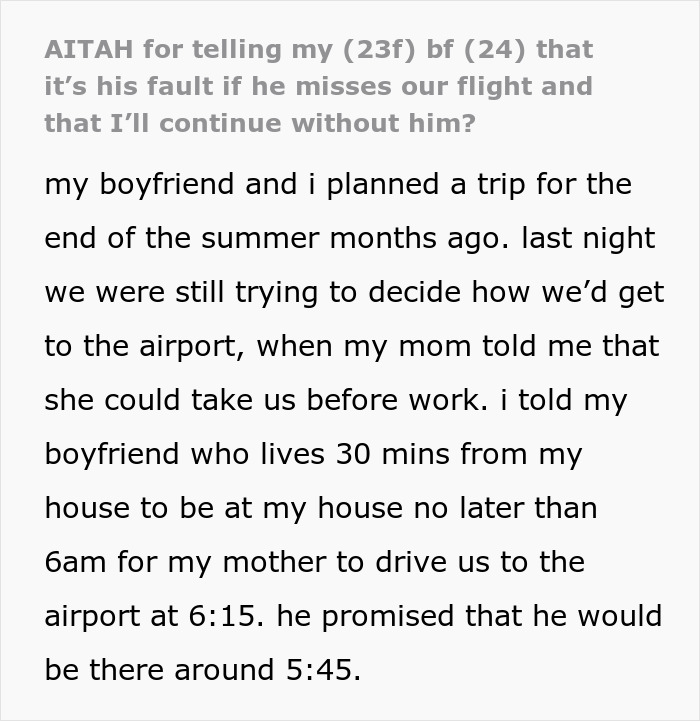 Guy Left Calling For Mommy&rsquo;s Help For A Second Time As GF Refuses To Miss Trip
