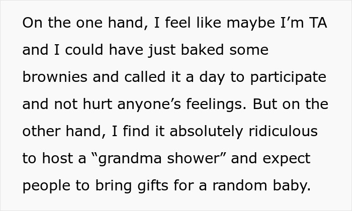 &ldquo;I Feel Like I Am Right&rdquo;: Woman Asks If She&rsquo;s A Jerk To Boycott &ldquo;Grandma Shower&rdquo; At Work