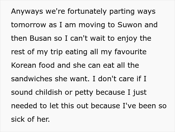Family Vacation Turns Sour As Cousin Rejects Korean Food, Insults Dishes, And Sulks Through Meals