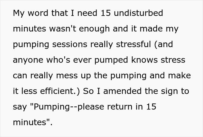 Mom Finds A Way To Keep Coworkers From Disturbing Her While She Pumps, Makes Them Uncomfortable