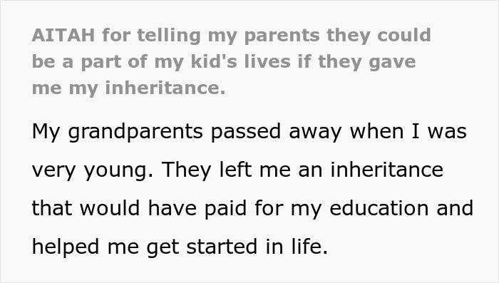 Parents Regret Blowing 90% Of Kid&rsquo;s Inheritance After Being Banned From Meeting Their Grandkids