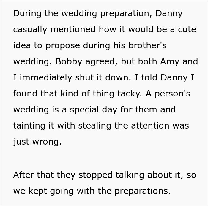 Two Relationships Come To An End After Proposal At Brother’s Wedding Didn’t Go As Planned Two Relationships Come To An End After Proposal At Brother’s Wedding Didn’t Go As Planned