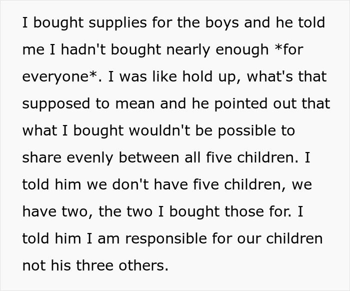 &ldquo;AITA For Reminding My Ex I&rsquo;m Only Responsible For Our Children And Not All Of His Kids?&rdquo;