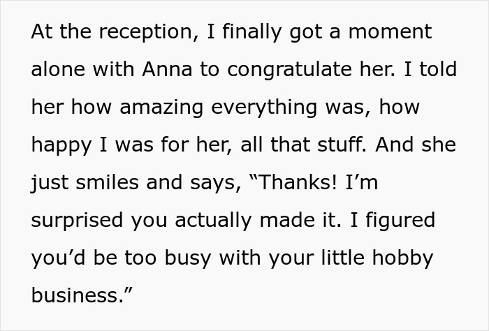 Bride Insults Sis At The Wedding, Says Her Job Is A “Little Hobby”, Livid When She Leaves The Event Bride Insults Sis At The Wedding, Says Her Job Is A “Little Hobby”, Livid When She Leaves The Event