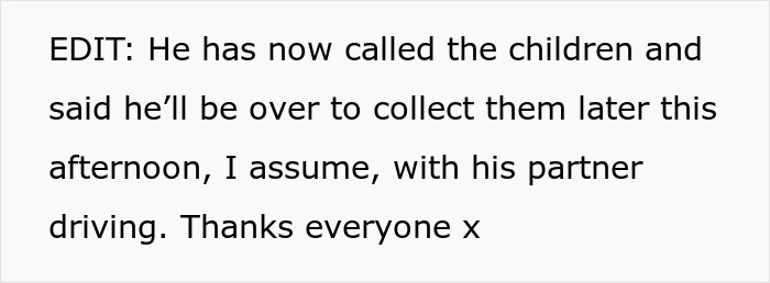 Ex Wants To See His Kids But Won’t Lift A Finger, Livid When Mom Refuses To Drive Them To See Him Ex Wants To See His Kids But Won’t Lift A Finger, Livid When Mom Refuses To Drive Them To See Him