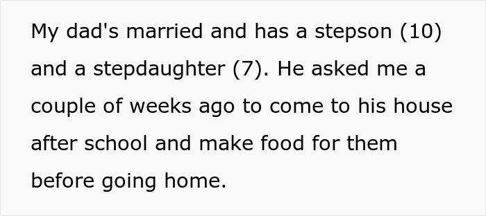 Entitled Dad Demands Bio Son Start Cooking For His Stepchildren, Gets Livid As Mom Supports Kid