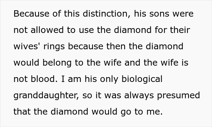 Bride-To-Be Wants Stepsister&rsquo;s Heirloom Diamond For Engagement Ring, But Grandpa Says &ldquo;No Way&rdquo;