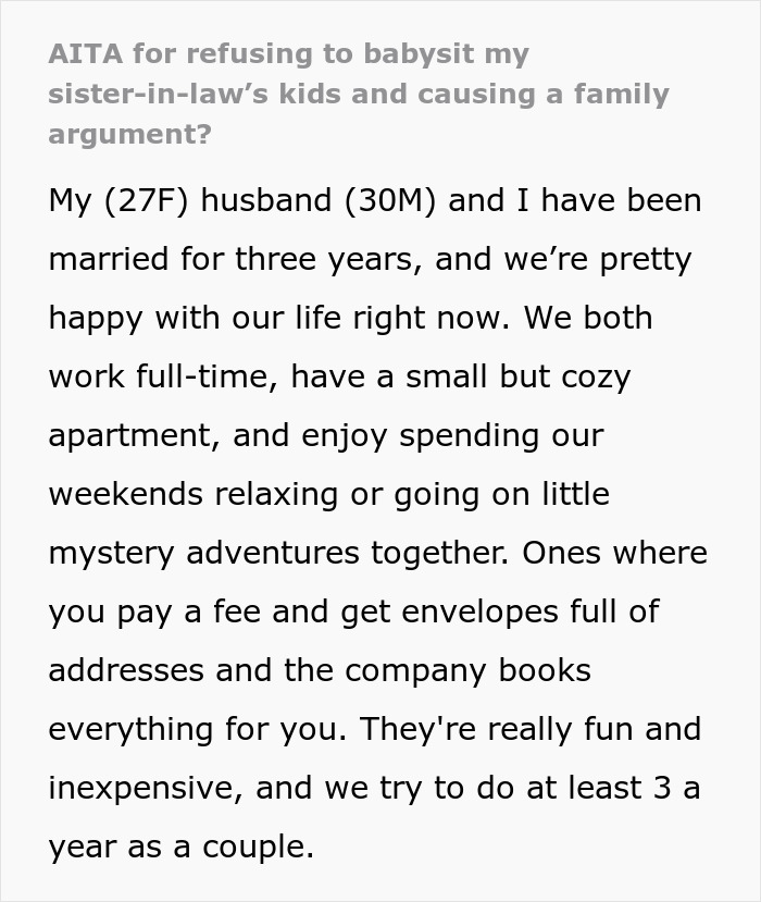 Woman Lashes Out At SIL For Not Canceling Her Wedding Anniversary Plans To Watch Her Kids