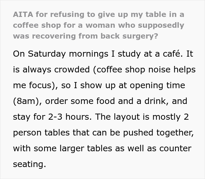 Woman Wants To Take Over Woman’s Entire Table So Her Injured Friend Can Sit But She Won’t Have It Woman Wants To Take Over Woman’s Entire Table So Her Injured Friend Can Sit But She Won’t Have It
