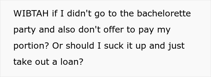 Bride Wants A 3-Day Destination Bachelorette Party At Disney, Loses It When MOH Backs Out Bride Wants A 3-Day Destination Bachelorette Party At Disney, Loses It When MOH Backs Out