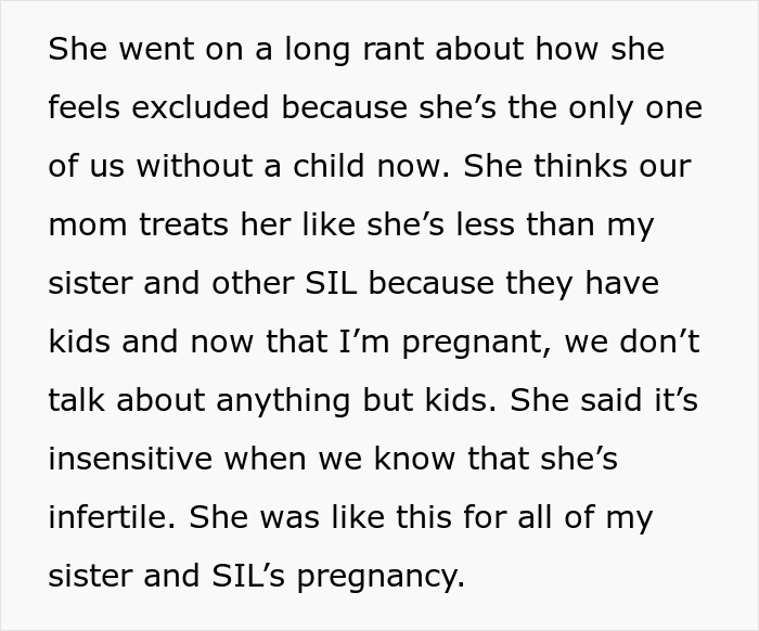 Pregnant Woman Wonders If It's Rude To Exclude Infertile SIL Who&rsquo;s Prone To Emotional Outbursts