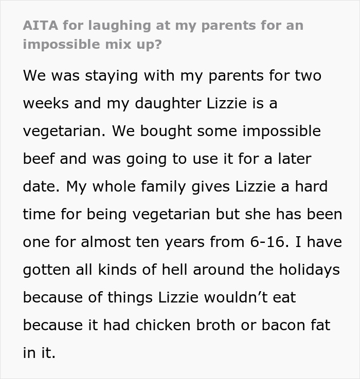 Couple Take Offense At Grandkid’s Veggie Meat, But Don’t Notice A Thing When They Eat It By Mistake Couple Take Offense At Grandkid’s Veggie Meat, But Don’t Notice A Thing When They Eat It By Mistake