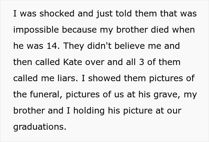 Woman Gets Bashed For Not Mentioning Her Brother Is Dead After Coworker Spread Rumors About Him Woman Gets Bashed For Not Mentioning Her Brother Is Dead After Coworker Spread Rumors About Him