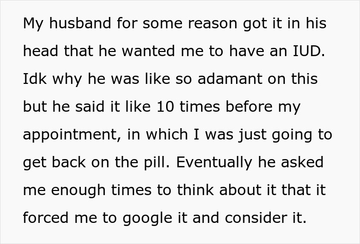 “AITAH For Being Mad At My Husband For His Behavior After I Got An IUD Inserted?”: Woman Gets A Wake-Up Call “AITAH For Being Mad At My Husband For His Behavior After I Got An IUD Inserted?”: Woman Gets A Wake-Up Call