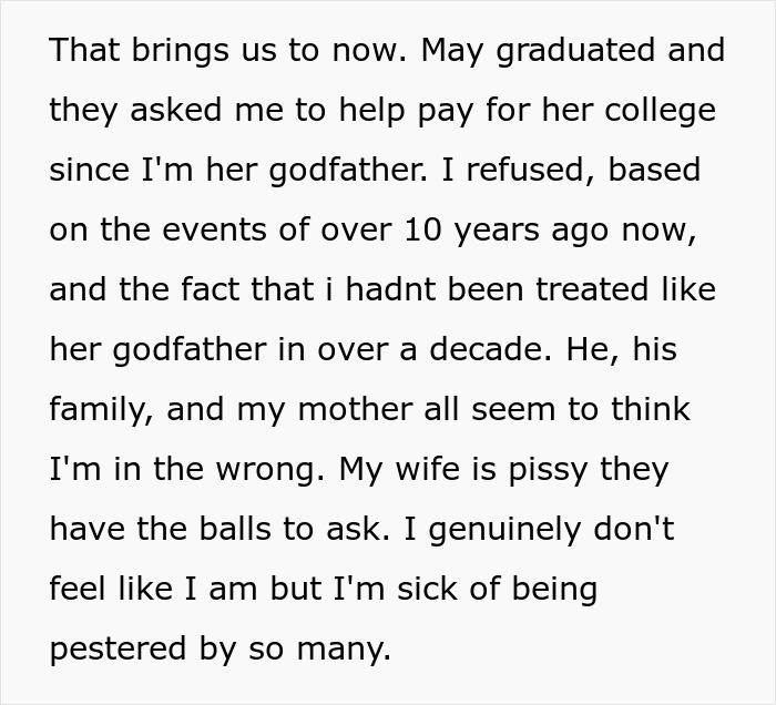 Guy Betrays Close Friend, 10 Years Later Asks Him To Pay For Kid's College Shamelessly, He Refuses Guy Betrays Close Friend, 10 Years Later Asks Him To Pay For Kid's College Shamelessly, He Refuses