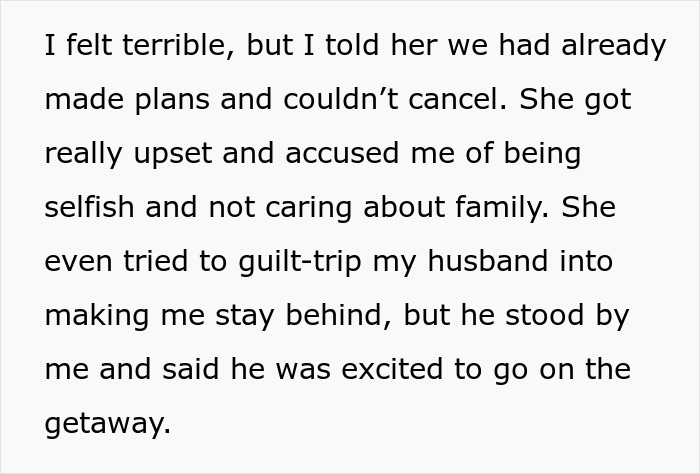 Woman Lashes Out At SIL For Not Canceling Her Wedding Anniversary Plans To Watch Her Kids