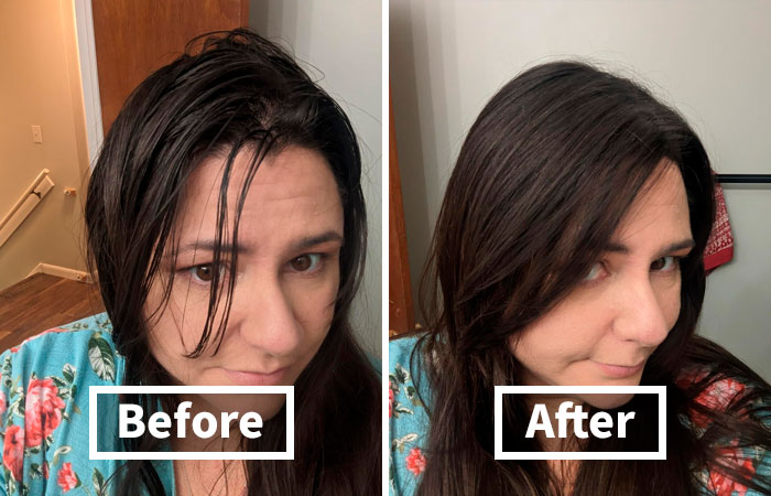 Before and after beauty product results showing hair transformation and improved appearance from top beauty buys.