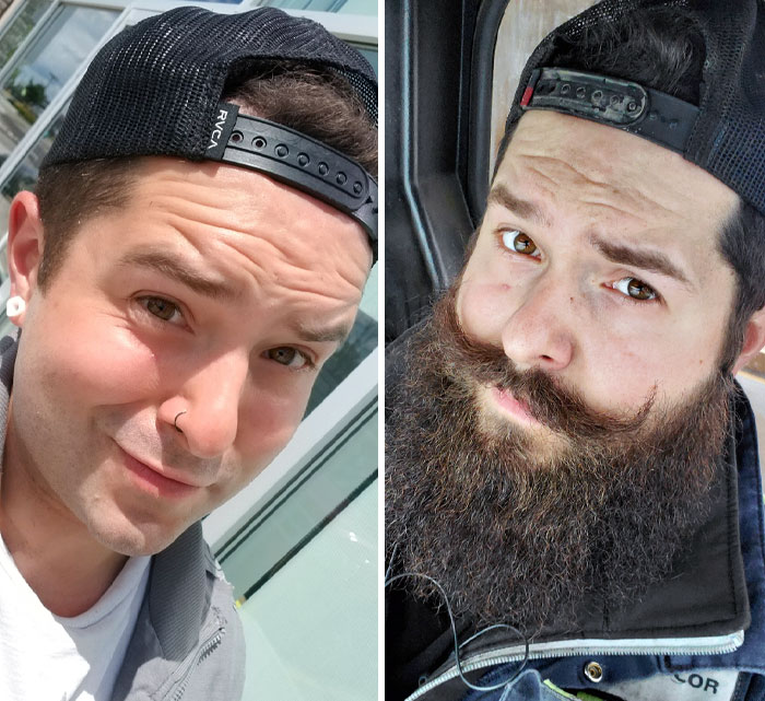 The Last Time I Was Clean-Shaven vs. The Beard I've Been Growing Since The Beginning Of This March. What Do You People Think?