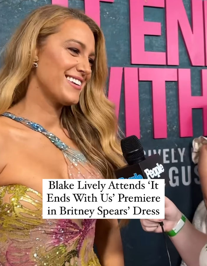 Blake Lively Wears Britney Spears' &lsquo;Actual&rsquo; Dress To It Ends With Us Premiere: "It Should Be in the Smithsonian"