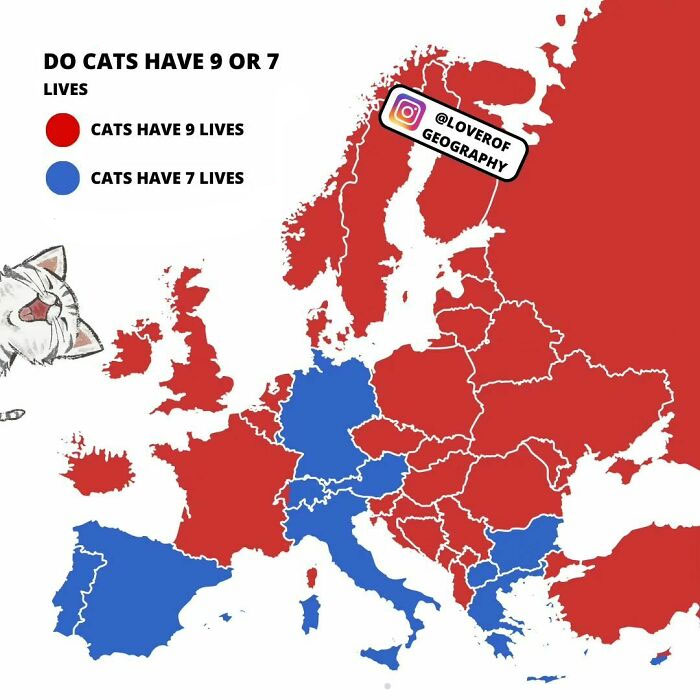 Do Cats Have 9 Or 7 Lives According To Folklore In Each Language Of Each Region