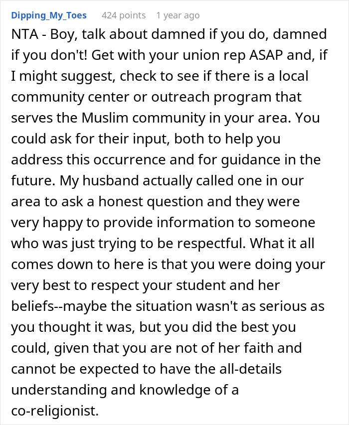 Muslim Student&rsquo;s Headscarf Slips, Male Teacher Asks Female Colleague For Help, She Reports Him