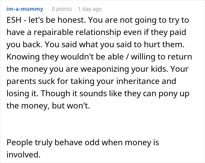 Parents Regret Blowing 90% Of Kid&rsquo;s Inheritance After Being Banned From Meeting Their Grandkids