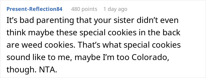 &ldquo;[Am I The Jerk] For Not Letting My Sister&rsquo;s Kids Eat My Special Cookies?&rdquo;
