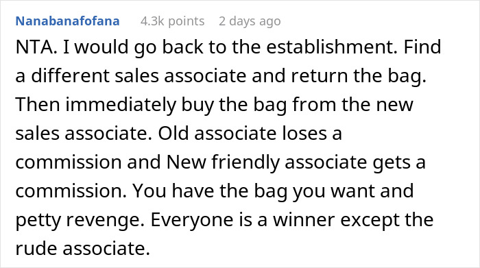 Wife Has A ‘Pretty Woman’ Moment, Returns Hubby’s Gifted Bag To Spite Rude Sales Assistant Wife Has A ‘Pretty Woman’ Moment, Returns Hubby’s Gifted Bag To Spite Rude Sales Assistant