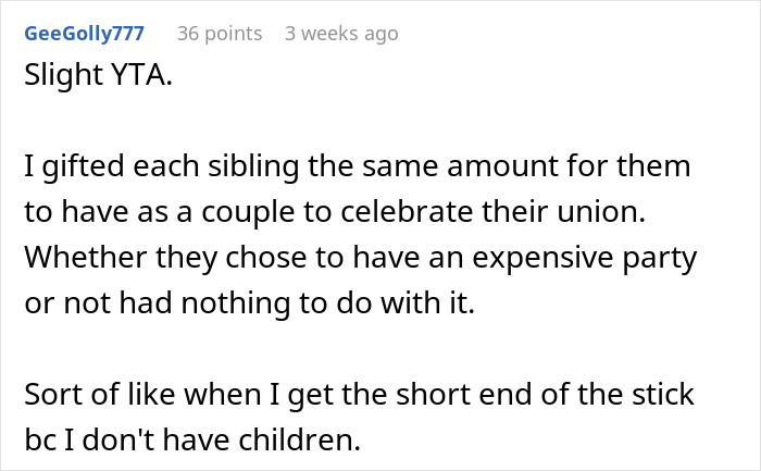 Drama Ensues After Woman Finds Out About A Wedding Gift Her Brother Got For Sister Drama Ensues After Woman Finds Out About A Wedding Gift Her Brother Got For Sister