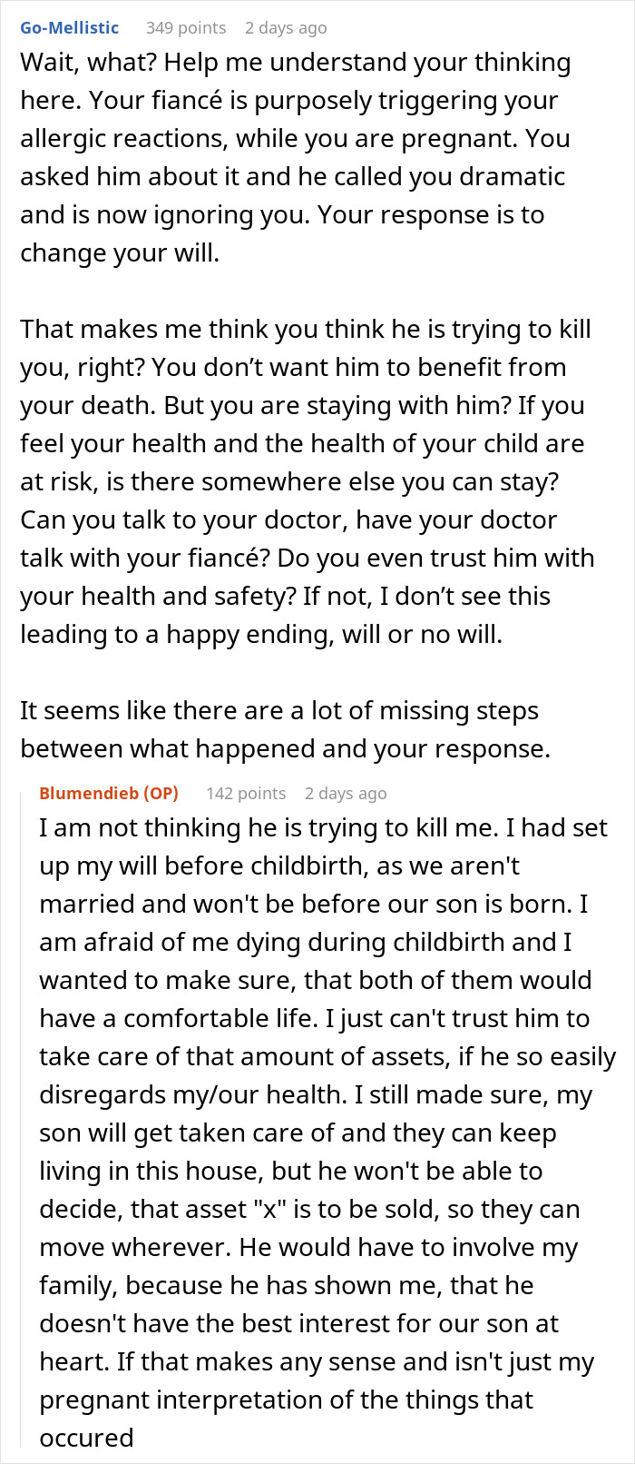 Pregnant Woman Rewrites Her Will After Fianc&eacute; Disregards Her Life-Threatening Allergy