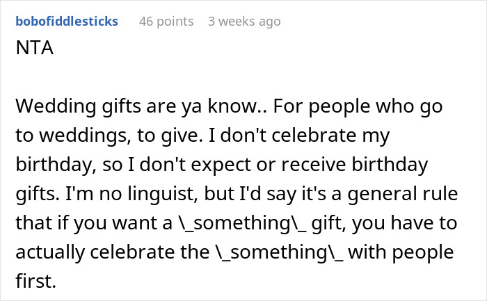 Drama Ensues After Woman Finds Out About A Wedding Gift Her Brother Got For Sister Drama Ensues After Woman Finds Out About A Wedding Gift Her Brother Got For Sister