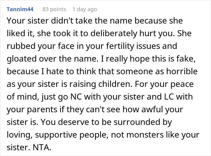 &ldquo;AITA For Leaving The Hospital After My Sister Gave Birth And Announced The Name Of Her Baby?&rdquo;