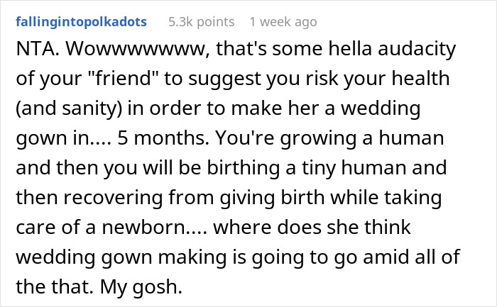&ldquo;I Asked Her If She&rsquo;d Hit Her Head&rdquo;: Pregnant Dressmaker Refuses Bride&rsquo;s Demands, Drama Ensues