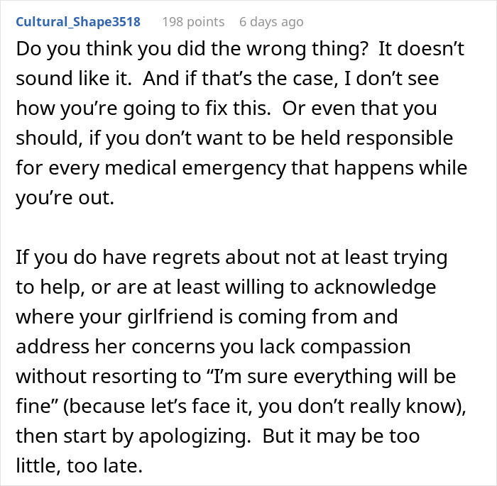 &ldquo;I Just Kept Eating&rdquo;: Nurse Confused Why Fiance Won&rsquo;t Live With Him After He Ignores Emergency