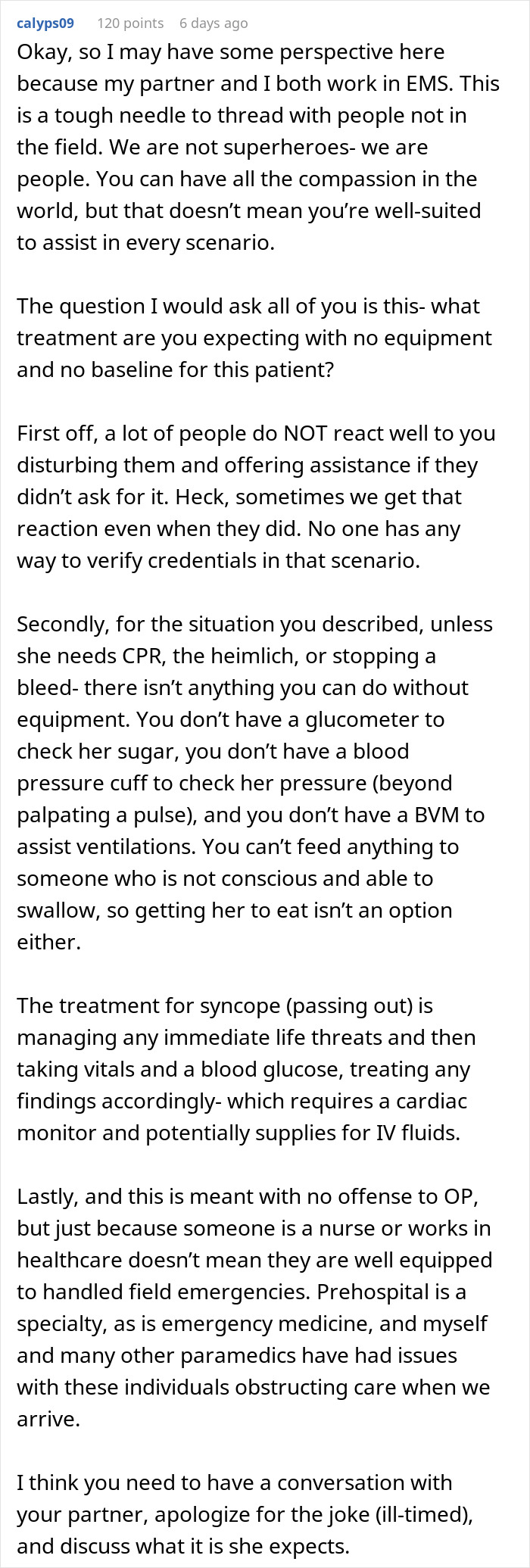 &ldquo;I Just Kept Eating&rdquo;: Nurse Confused Why Fiance Won&rsquo;t Live With Him After He Ignores Emergency