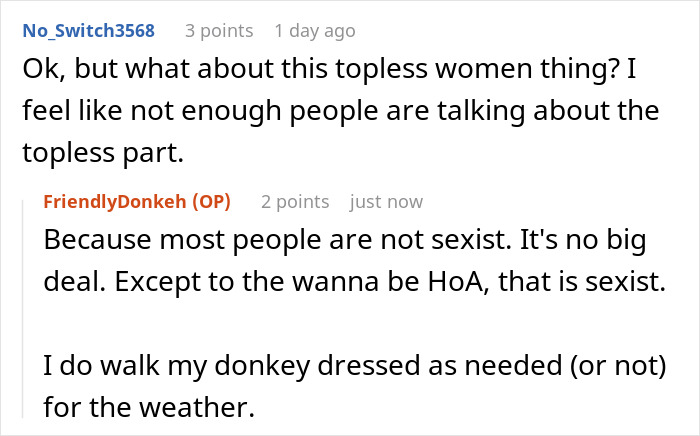 Fake HOA Irritated By Woman&rsquo;s Topless Walks With A Donkey, Try To Make It Illegal And Take Her Pet