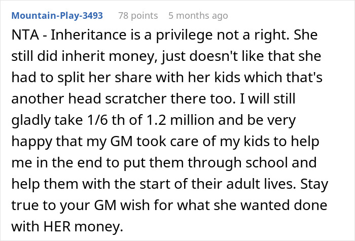 Woman Feels Entitled To Family’s Life-Changing Inheritance Just Because She Has 5 Kids, Gets A Reality Check Woman Feels Entitled To Family’s Life-Changing Inheritance Just Because She Has 5 Kids, Gets A Reality Check