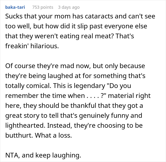 Couple Take Offense At Grandkid’s Veggie Meat, But Don’t Notice A Thing When They Eat It By Mistake Couple Take Offense At Grandkid’s Veggie Meat, But Don’t Notice A Thing When They Eat It By Mistake