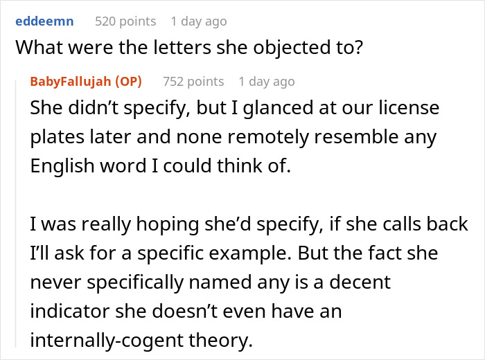 Woman Says Term On License Plate Is Copyrighted By Her Family, Says She’ll See Auto Shop In Court Woman Says Term On License Plate Is Copyrighted By Her Family, Says She’ll See Auto Shop In Court