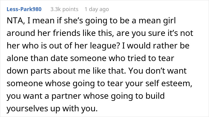 GF Takes Shots At BF’s Shortcomings In Front Of Her Friends, He Tells Her She’s Welcome To Leave GF Takes Shots At BF’s Shortcomings In Front Of Her Friends, He Tells Her She’s Welcome To Leave