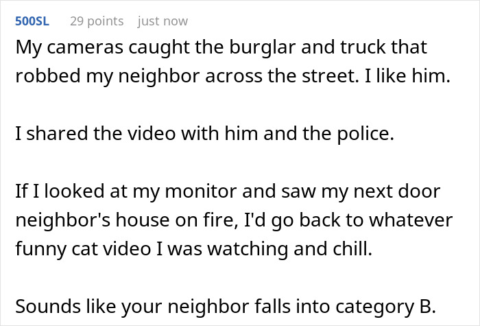 Neighbor Goes Ballistic When Homeowner Refuses To Move Her Cameras To Cover His House Too