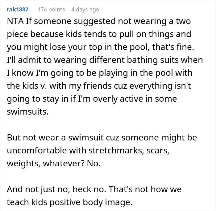 Mom Of 4 Disturbs Other Women At The Pool With Her Swimsuit, Asks If It Was Inappropriate
