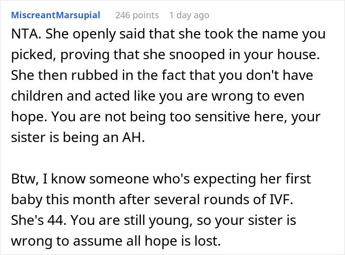 &ldquo;AITA For Leaving The Hospital After My Sister Gave Birth And Announced The Name Of Her Baby?&rdquo;